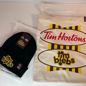 "TIM BIEBS"/Tim Hortons Canvas Tote and Toque Set